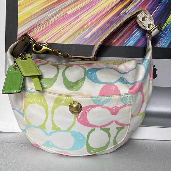 Coach Multicolor C Signature Shoulder Handbag - Picture 3 of 16